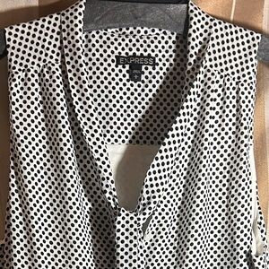 Cute very long polkadot dress by express